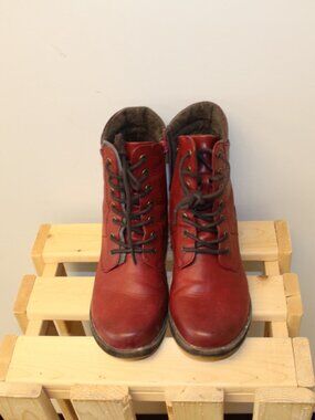 Romika Waterproof Combat Boots Red Size 39